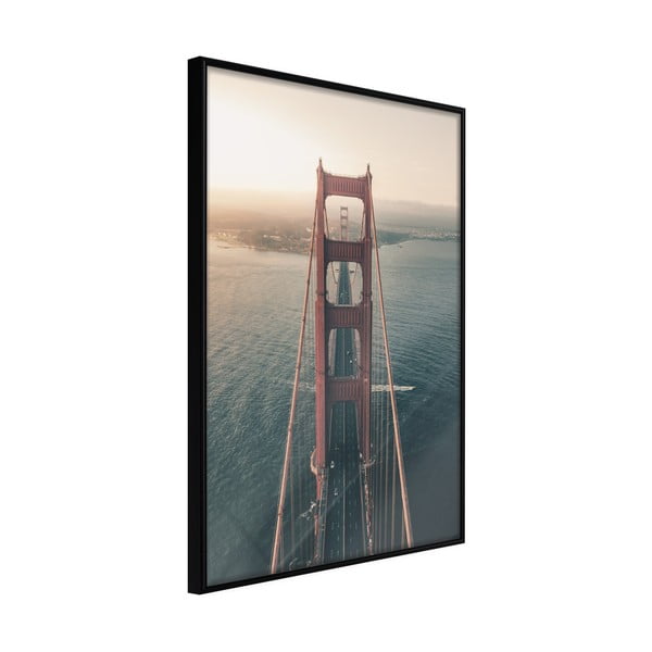 Plagát v ráme Artgeist Bridge in San Francisco I, 30 x 45 cm