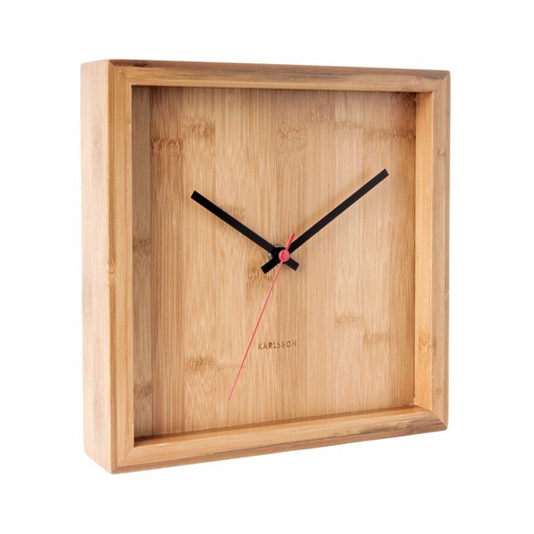 Bambusové nástenné hodiny Karlsson Franky, šírka 25 cm-image-1