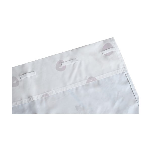 Biely/ružový detský záves z bavlneného saténu 110x250 cm Pink Girl – Butter Kings-image-2