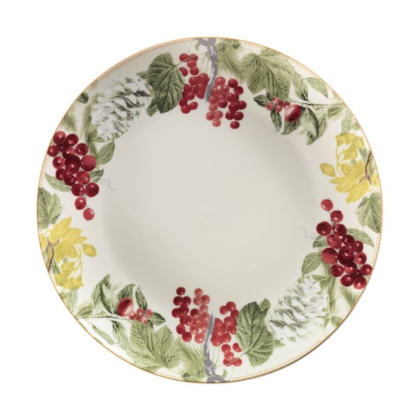 Porcelánový tanier s vianočným motívom Brandani Sottobosco, ⌀ 33,5 cm