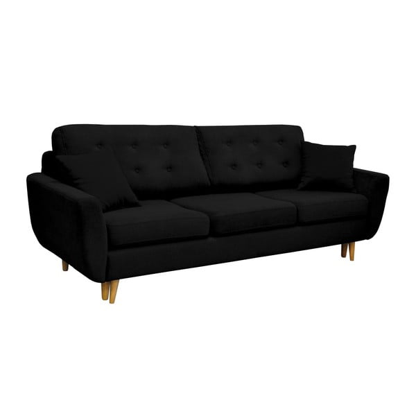 Čierna rozkladacia pohovka pre troch Cosmopolitan design Barcelona-image-1