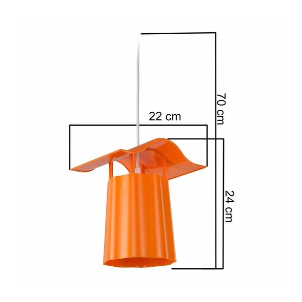 Oranžový závesný vonkajší lampáš Luciana-image-1