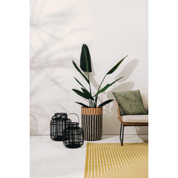 Súprava 2 čiernych bambusových lampášov Hübsch Bamboo-image-1