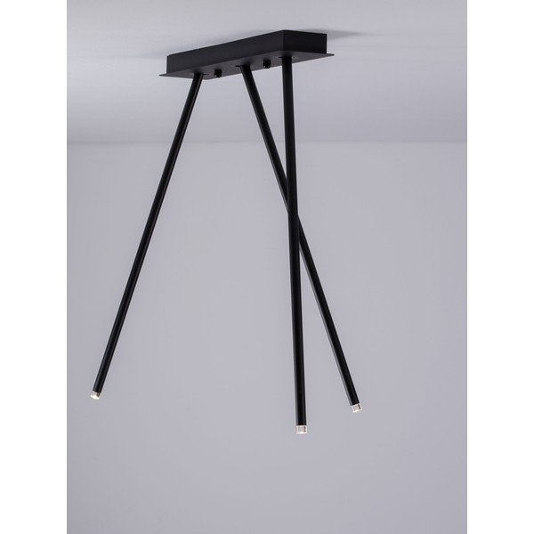 Matne čierne hliníkové LED stropné svietidlo s ohýbateľnou konštrukciou 10x45 cm Stilvi – Nova Luce-image-2