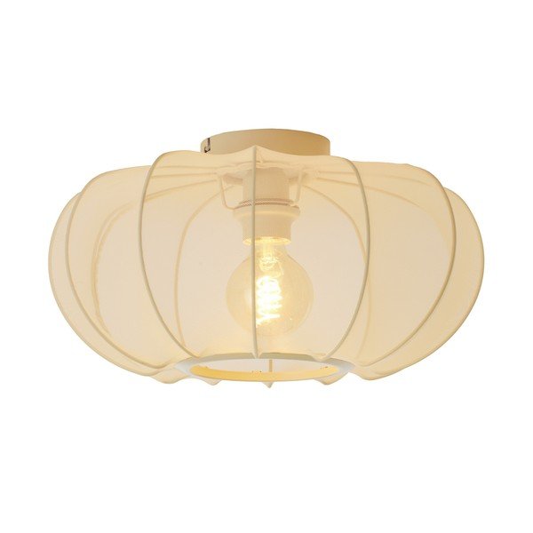 Krémovobiele stropné svietidlo s textilným tienidlom ø 40 cm Plumalia – Light & Living-image-1