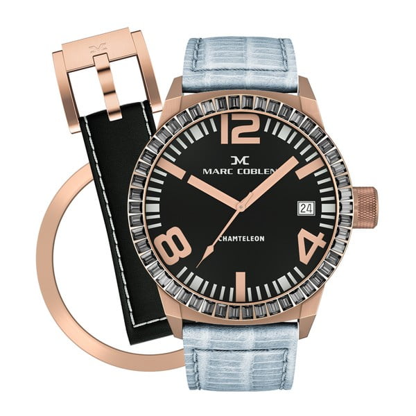 Dámske hodinky Marc Coblen s remienkom a krúžkom na ciferník naviac P85