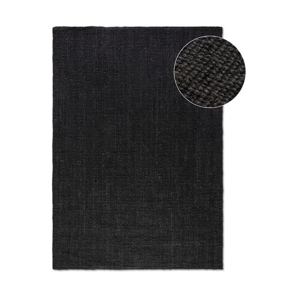 Čierny jutový koberec 190x280 cm Bouclé – Hanse Home