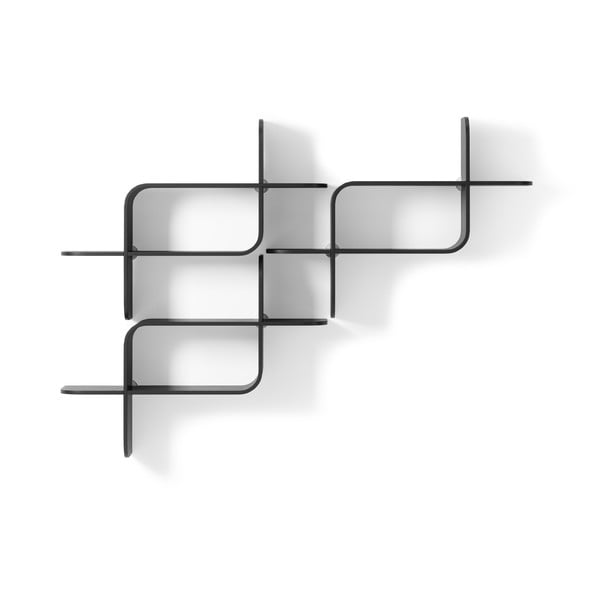 Čierna poschodová polica z kaučukového dreva 62 cm Montage – Umbra-image-4