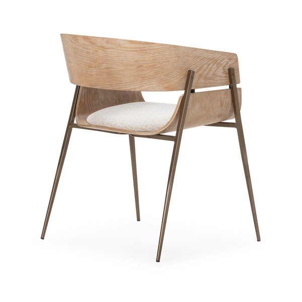 Čalúnené jedálenské kreslá v súprave s podrúčkami 2 ks v prírodnej farbe Naia – MOME-image-4