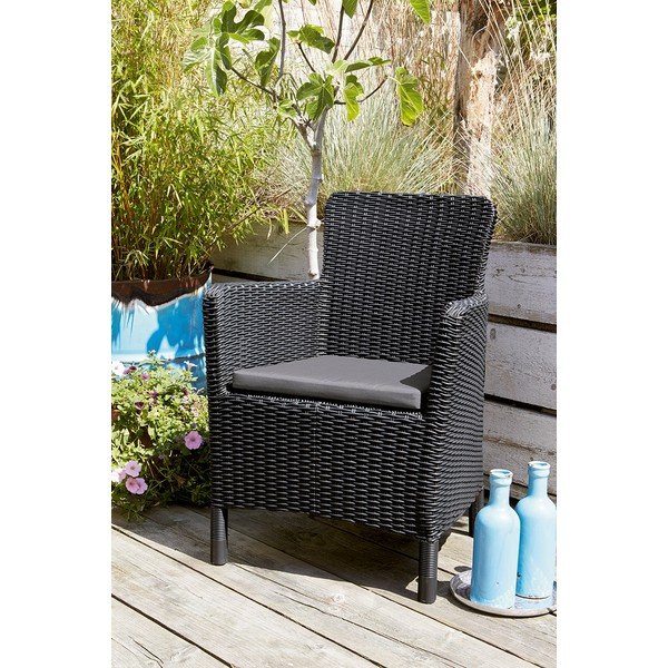 Antracitové plastové záhradné kreslo Trenton – Keter-image-1