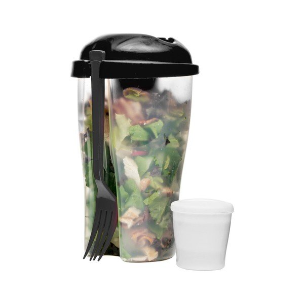 Čierna dóza na šalát s vidličkou Sagaform To Go, 0,8 l-image-1