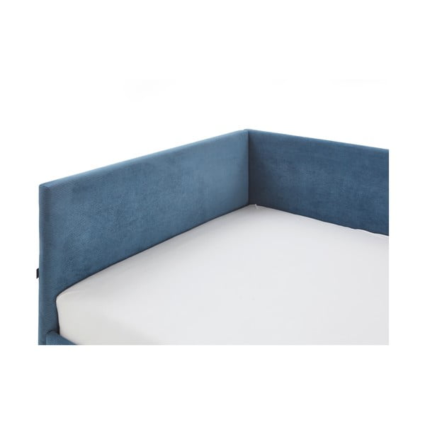 Modrá čalúnená rohová detská posteľ bez roštu 140x200 cm Cool – Meise Möbel-image-4
