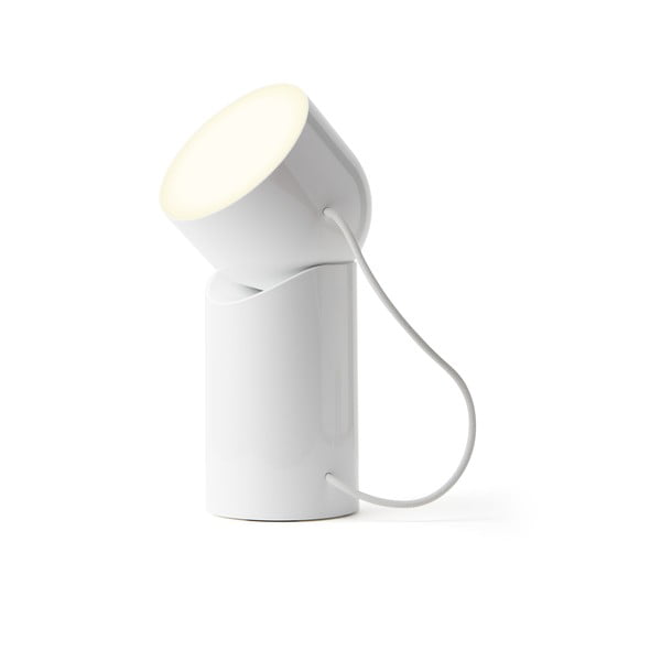 Biela LED stolná lampa (výška 14 cm) Orbe – Lexon
