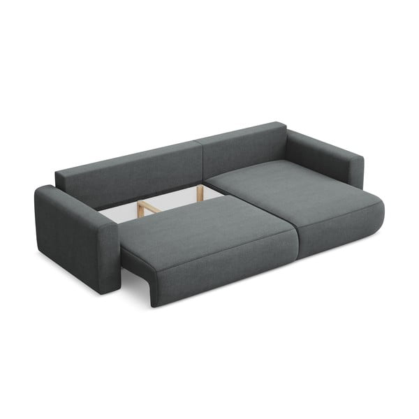 Tmavosivá rozkladacia/s úložným priestorom rohová pohovka (pravý roh/s leňoškou) Kapua – Makamii-image-3