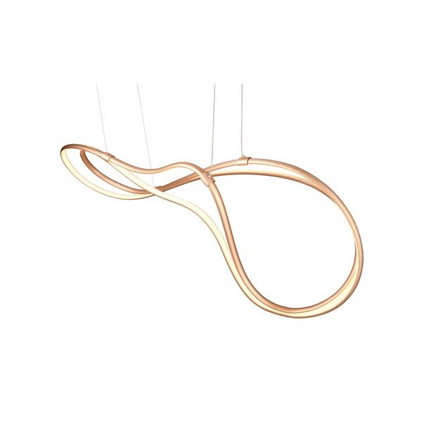 LED závesné svietidlo s kovovým tienidlom v zlatej farbe Nala – Trio Select-image-2