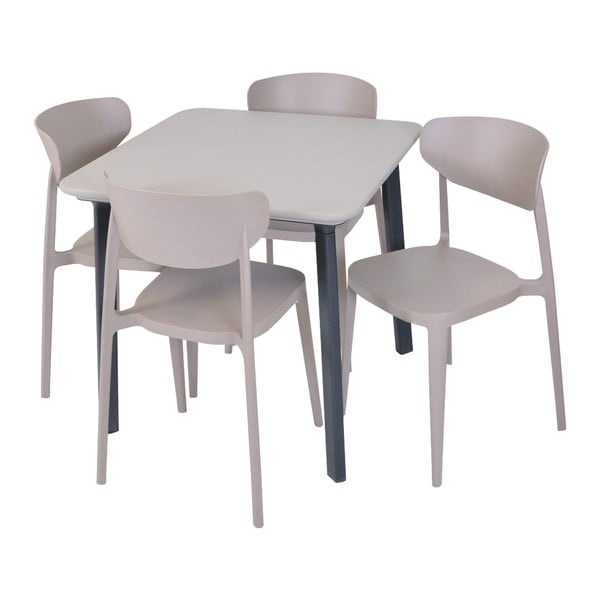 Svetlohnedá plastová záhradná stolička Mare – Rojaplast-image-4