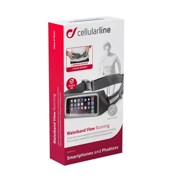 Športové puzdro CellularLine WAISTBAND, čierne-image-1