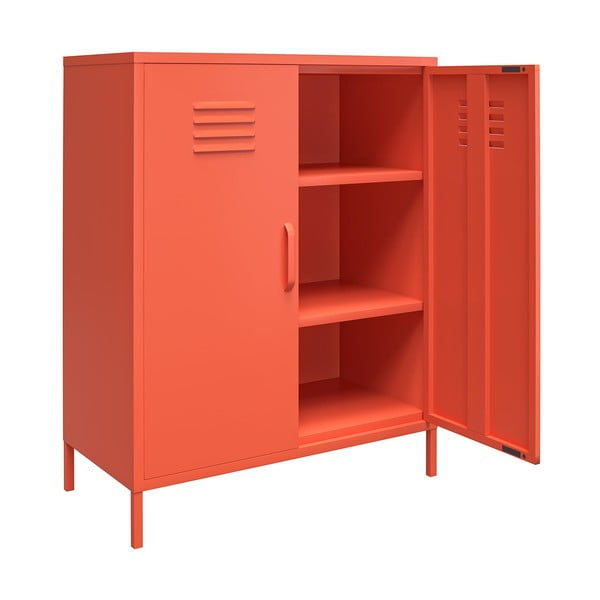 Oranžová kovová komoda Novogratz Cache, 80 x 102 cm-image-4