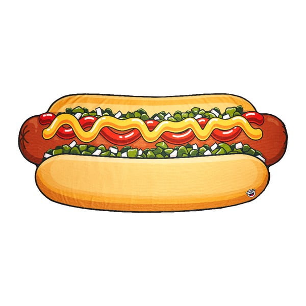 Plážová deka v tvare hot dogu Big Mouth Inc., 215,9 x 95,5 cm