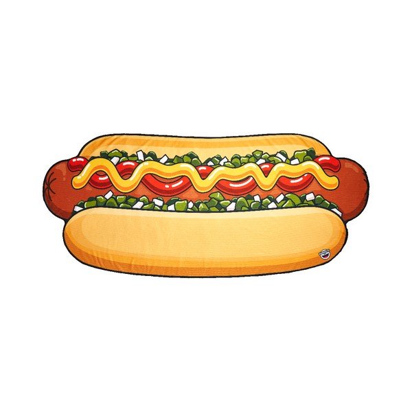 Plážová deka v tvare hot dogu Big Mouth Inc., 215,9 x 95,5 cm