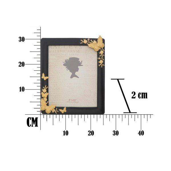Čierny fotorámik v živicovom ráme Mauro Ferretti Glam, 26 × 31,7 cm-image-1