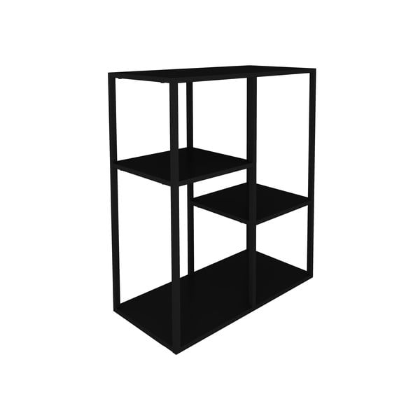 Čierny kovový regál Canett Lite, výška 81 cm-image-4
