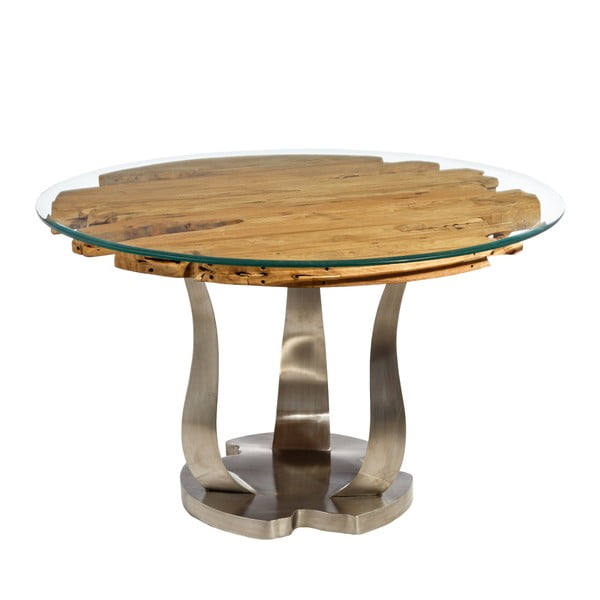 Jedálenský stôl z recyklovaného dreva Denzzo Round