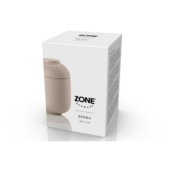 Béžový kameninový kúpeľňový organizér na vatové tampóny Sensu – Zone-image-4