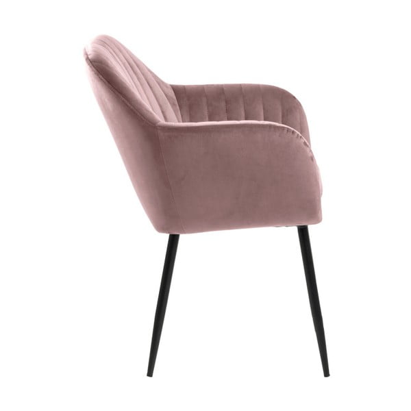 Ružové čalúnené jedálenské kreslo Emilia – Actona-image-2