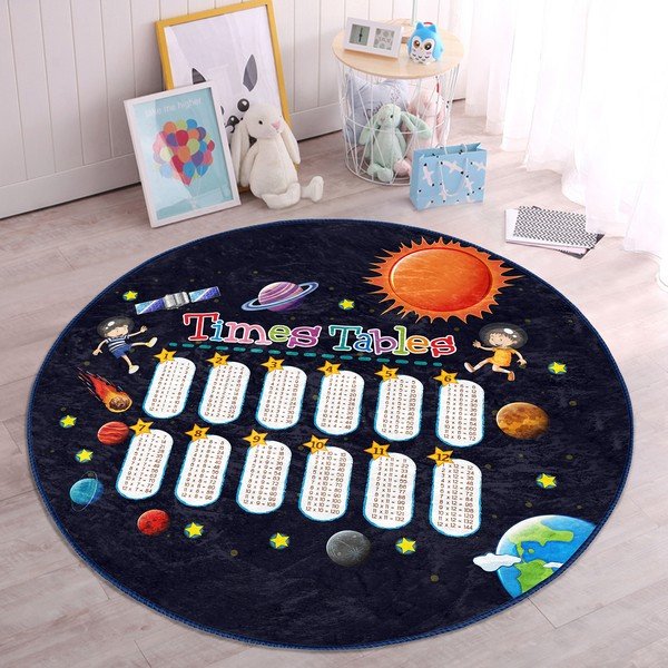 Čierny detský koberec ø 80 cm Comfort – Mila Home-image-2