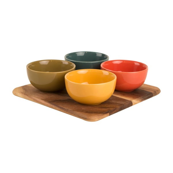 Set 4 misiek na dip a dosky T&G Woodware Dip Dish set Colora