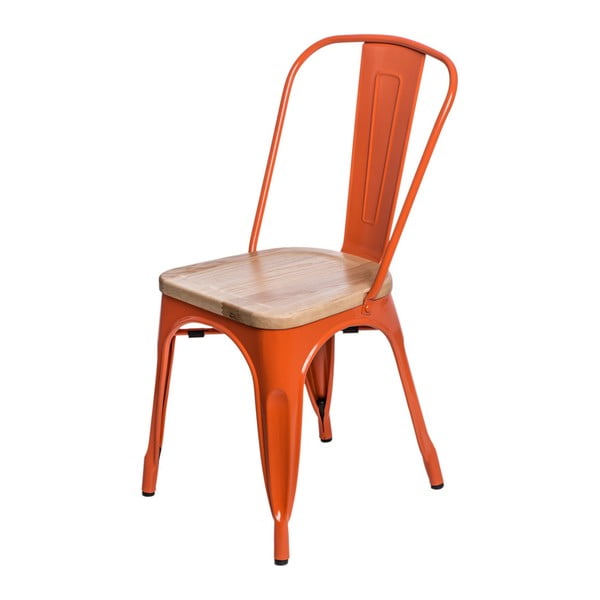 Oranžová stolička D2 Paris Ash Wood