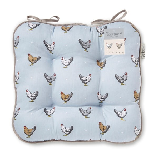 Modrý bavlnený vankúš na sedenie Cooksmart ® Farmers Kitchen-image-2