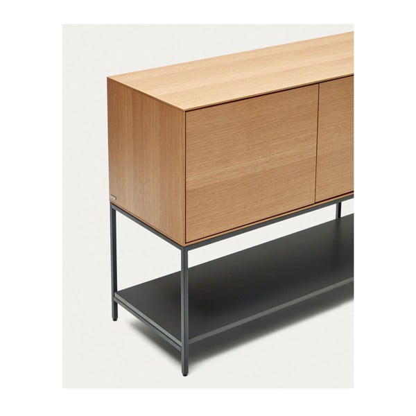 Nízka komoda v dekore duba v prírodnej farbe 195x80 cm Vedrana – Kave Home-image-4