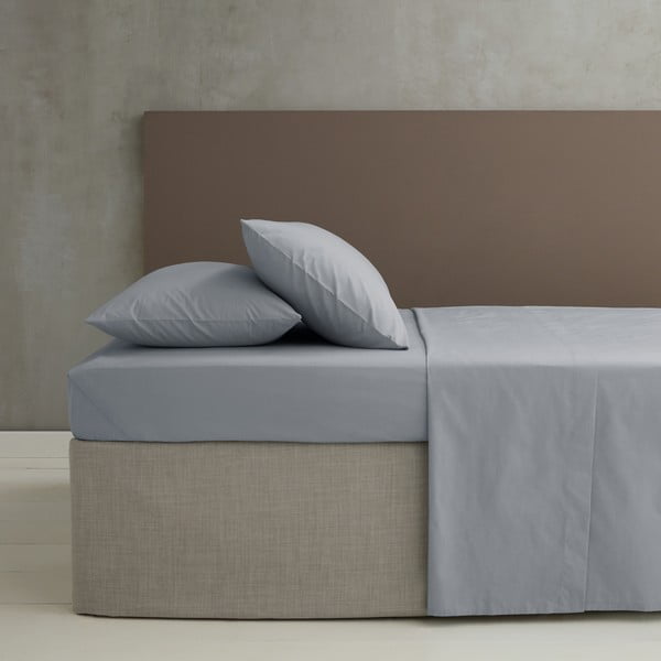 Sivá perkálová plachta 180x260 cm Easy Iron Percale – Catherine Lansfield-image-1