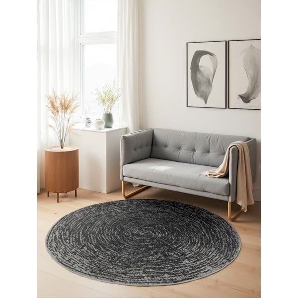 Sivý okrúhly koberec ø 120 cm Gloria Cavallo – Hanse Home-image-1