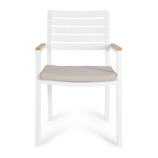 Biele kovové záhradné stoličky v súprave 4 ks Henna – Bizzotto-image-1