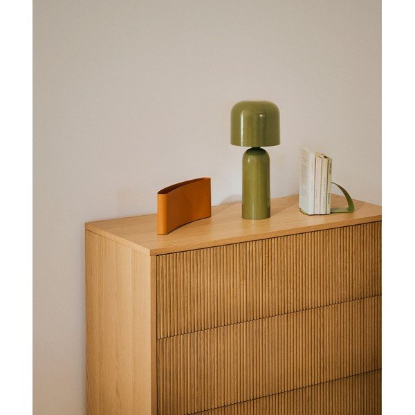Zelená kovová stolová lampa (výška  38 cm) Monze – Kave Home-image-2