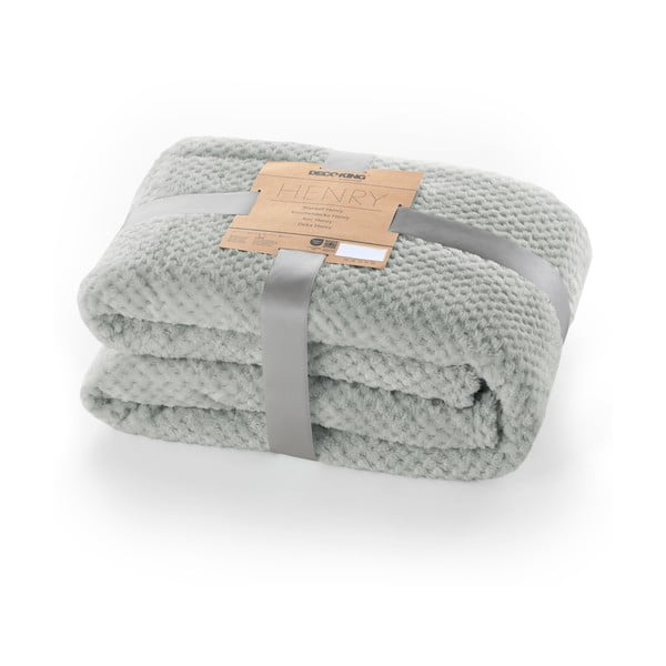 Sivý pléd z mikrovlákna DecoKing Henry, 200 × 150 cm-image-3