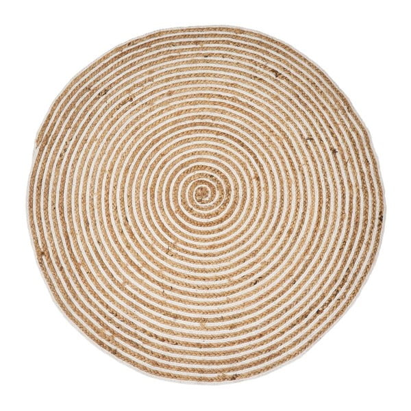 Jutový okrúhly koberec v prírodnej farbe ø 120 cm Natur – Casa Selección