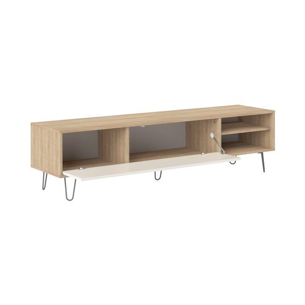 Krémový TV stolík v dekore duba 165x44 cm Aero - TemaHome -image-3