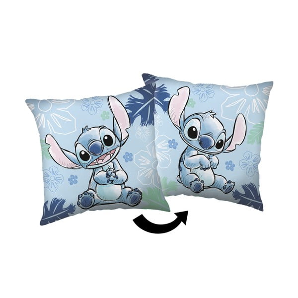 Fleecový detský vankúšik 40x40 cm Lilo and Stitch "Blue" – Jerry Fabrics