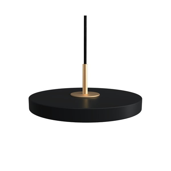 Čierne LED závesné svietidlo s kovovým tienidlom ø 15 cm Asteria Micro – UMAGE