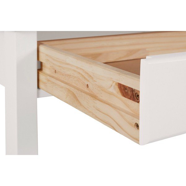 Biely pracovný stôl z borovicového dreva s poličkou Støraa Gava-image-3