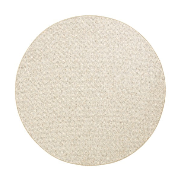 Krémovobiely okrúhly koberec ø 200 cm Wolly – BT Carpet