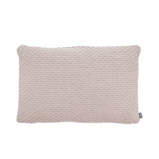 Béžový vankúš zo zmesi bavlny a vlny Södahl Wave Knit, 40 x 60 cm