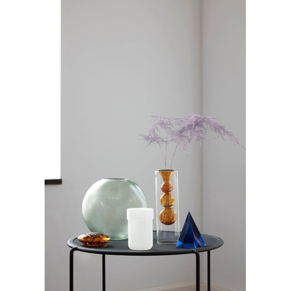 Zelená sklenená váza Hübsch Sole, výška 20 cm-image-1