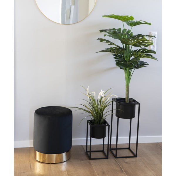 Súprava 2 čiernych kovových kvetináčov House Nordic Marla-image-1