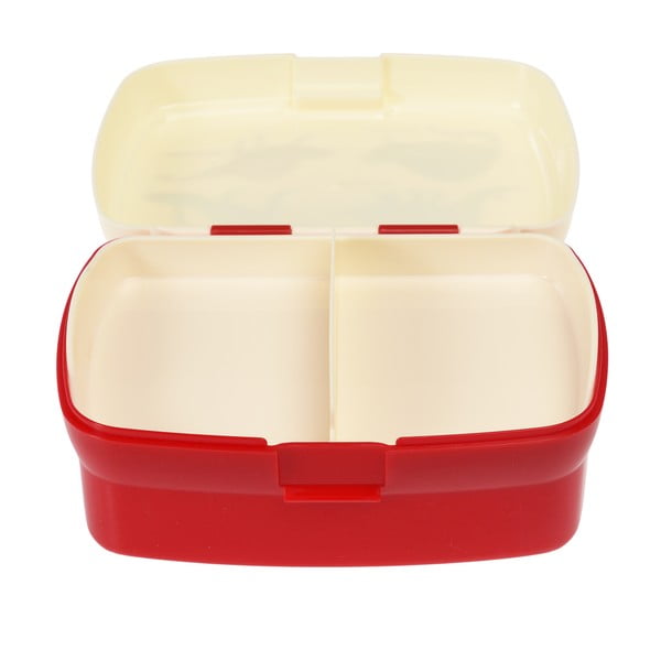 Červený/krémový detský desiatový box Prehistoric Land – Rex London-image-2