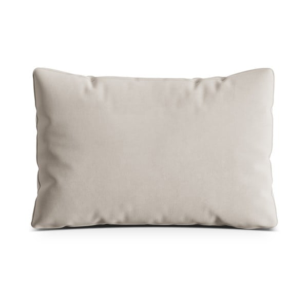 Béžový zamatový vankúš na gauč Kemi – Cosmopolitan Design